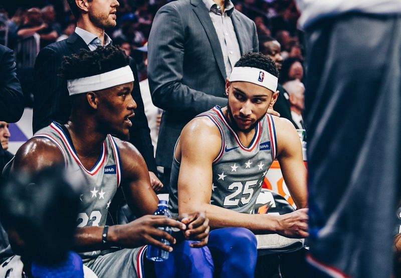 Ben Simmons and Jimmy Butler wore matching headbands in the dominant win over the Grizzlies.