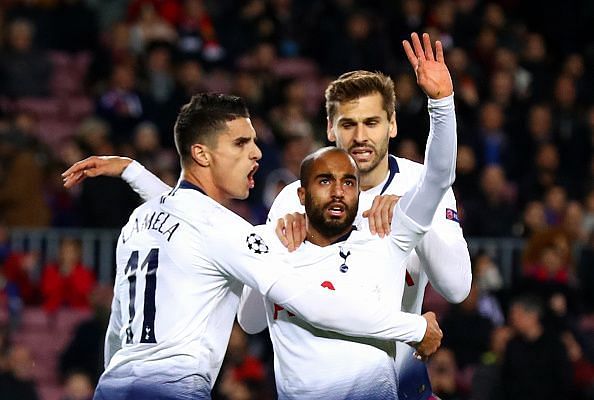 An 85th-minute strike from Lucas Moura brought Tottenham back in the match