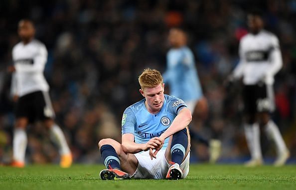 de Bruyne suffered an injury setback on his return to action and has been sidelined throughout the season