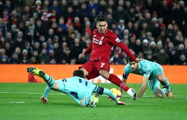 Firmino dazzled against an abject Arsenal side