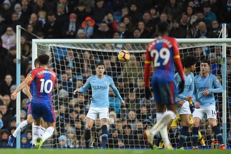 Townsend&#039;s strike from distance flew into the corner, leaving Ederson no chance - a real Goal of the Season contender
