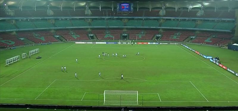 Empty stands at the DY Patil Stadium, Mumbai during U-17 World Cup in 2017