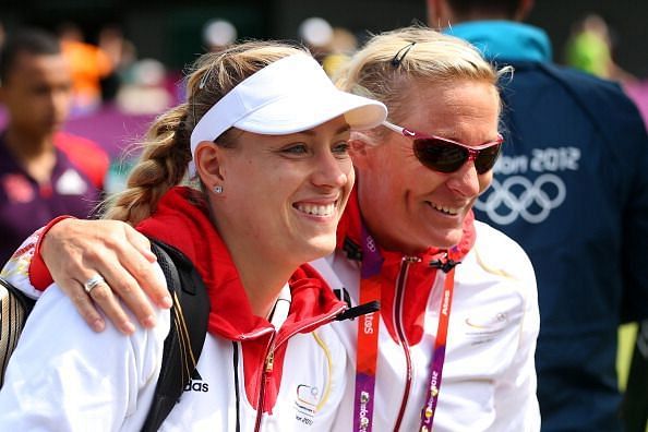 Angelique Kerber and Barbara Rittner during the London Olympics