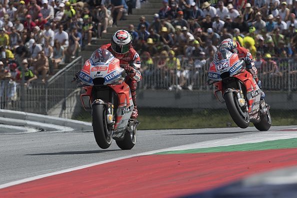 Lorenzo, Marquez and Dovizioso were involved in a three-way fight for the better part of the race