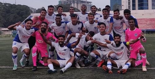 Bengaluru FC 'B' players are overjoyed after winning the BDFA Super Division