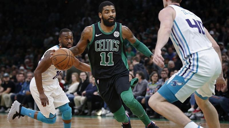 The Celtics, led by Kyrie Irving, got the win at home. Credit: LA Times