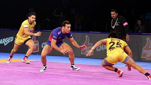 Meraj Sheykh was the top scorer for Dabang Delhi KC tonight