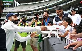 Watch: Virat Kohli brightens up a young fan's day by gifting him his pads