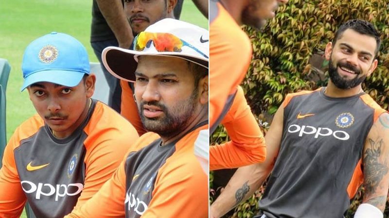 The Indian team had fun while practicing ahead of the first test