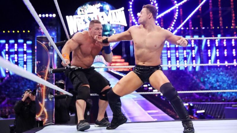 The Miz taking it to John Cena