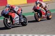 Marquez and Dovizioso battled for the lead throughout the race