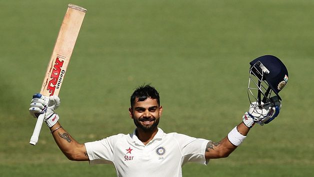 Kohli after his ton in the fourth test.