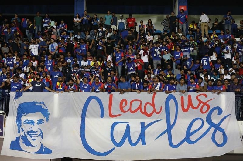 West Block Blues welcomed their new coach Carles Cuadrat with this banner