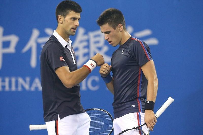 Novak and Djordje Djokovic