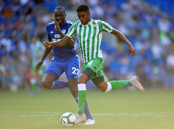 Junior Firpo (R) has impressed for Real Betis this season