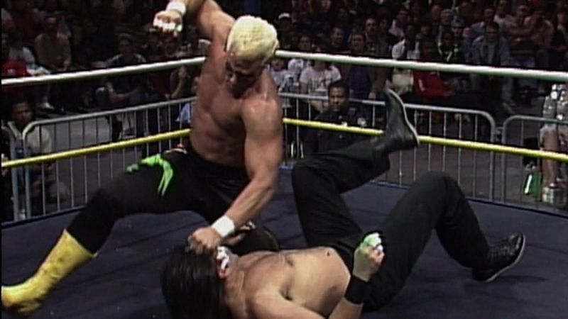 Sting has the Great Muta down, but not out.