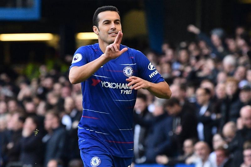 Pedro scored for Chelsea in the first half