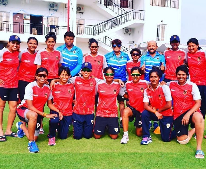 Railways Team having a light moment after a strenuous practice session