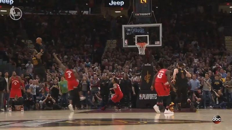 LeBron James scored the game-winning shot against Toronto in Game 3