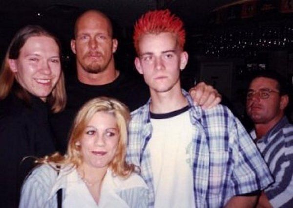 Punk and Austin crossed paths when one was ruling the wrestling world and the other was ruling pink hair.