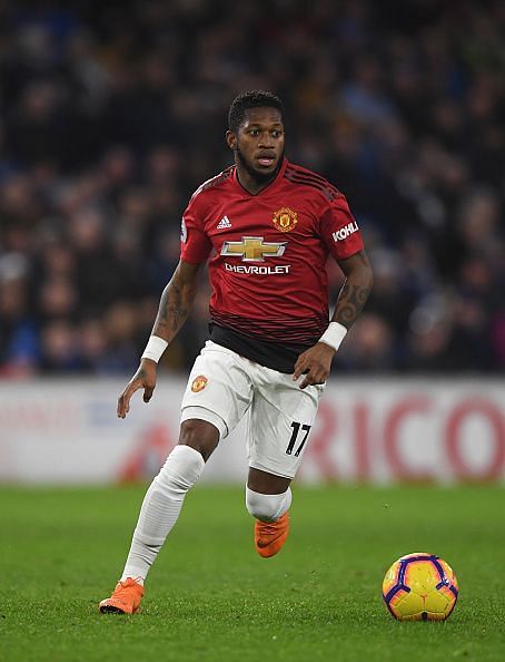 Fred in action for Manchester United