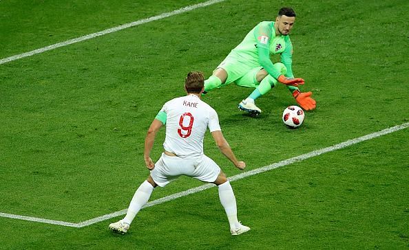 England v Croatia: Subasic with the reaction save to deny Harry Kane, numbers wouldn&#039;t show this