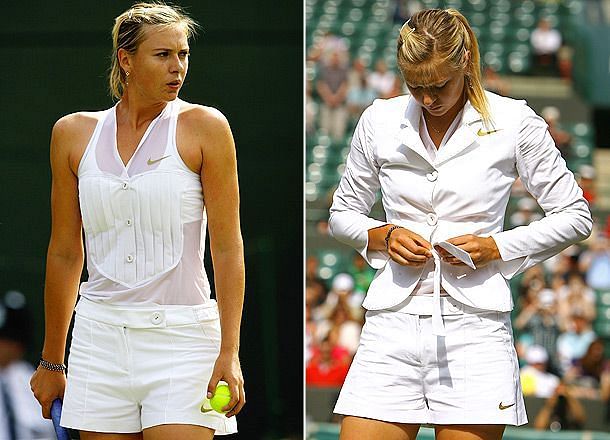 Maria Sharapova's Best Outfits on Tennis Courts