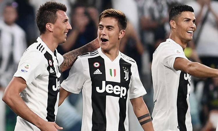 The front three of Juventus:(from left) Mandzukic, Dybala and Ronaldo