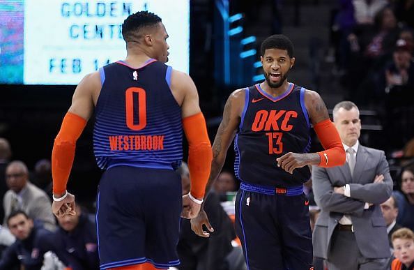 Westbrook is averaging a triple-double for the season, but will be without Paul George again through injury