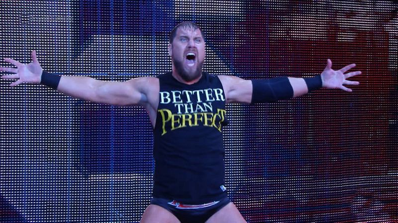 Curtis Axel before he was attacked by Erik Rowan at the 2015 Royal Rumble