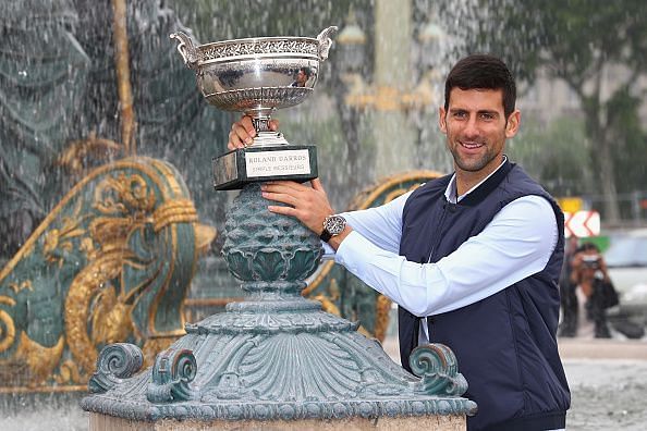 Novak Djokovic Celebrates His First French Open Title At Place de La Concorde In Paris