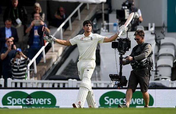 Alastair Cook scored 71 and 147 in his final Test