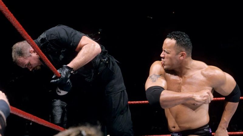 The Rock throwing punches at Bossman!