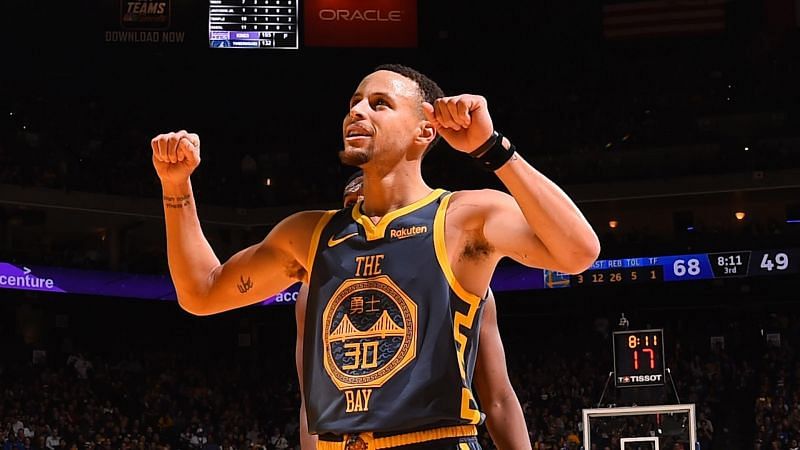 Stephen Curry became the fifth Warrior to score 15,000 points. Credit: NBA