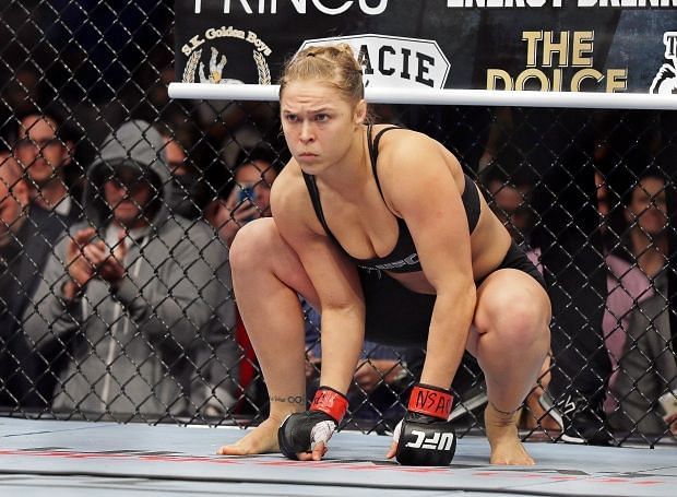 Ronda Rousey gets set to battle Sara McMann in the main event