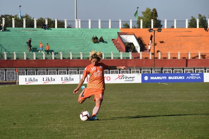 Katsumi Yusa&#039;s two goals in both the halves separated NEROCA and Churchill Brothers