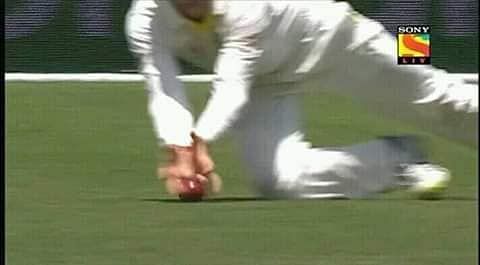 Handscomb&#039;s catch to dismiss Kohli