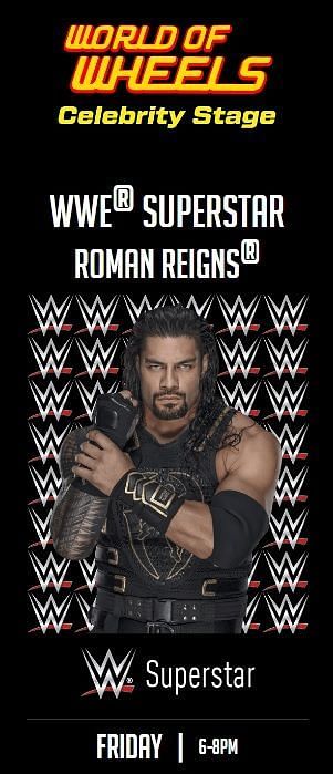 Reigns will appear at World of Wheels