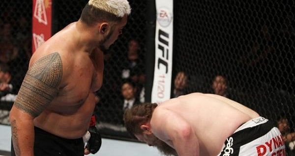 Mark Hunt timed Roy Nelson with a beautiful right uppercut