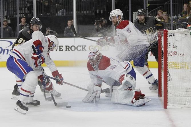 Danault scores 3, Byron in OT to lift Habs over Vegas
