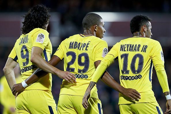 Mbappe, Neymar and Cavani have all reached double digits in terms of goals scored.