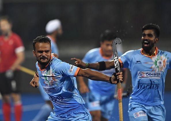 Lalit Upadhyay scored twice to consolidate India&#039;s dominance in the last quarter