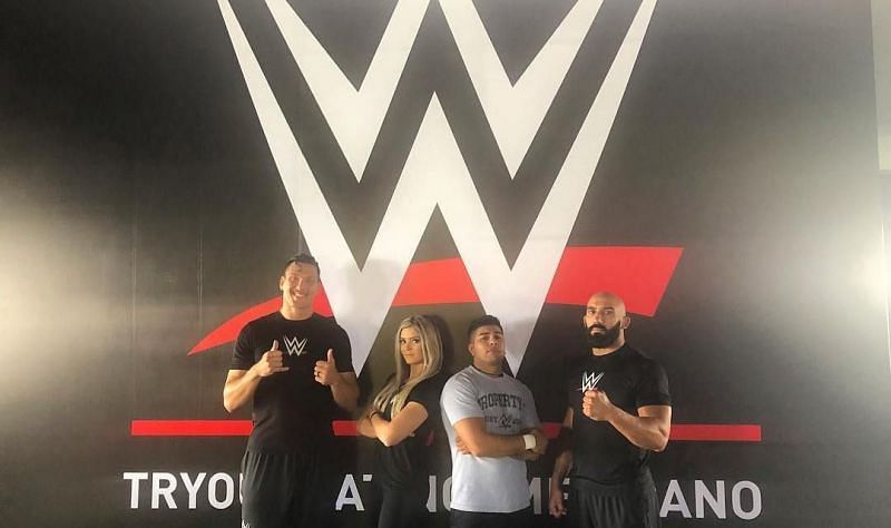 Taynara Conti is one of the NXT representatives at the WWE Tryouts in Santiago, Chile.
