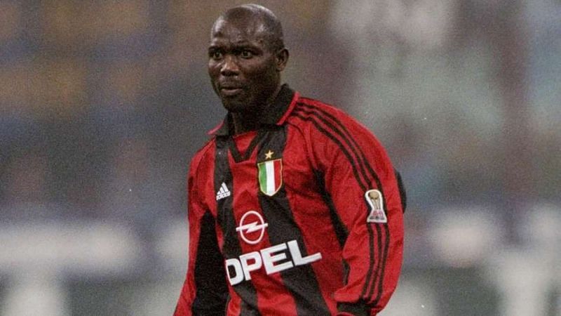 George Weah in action for AC Milan