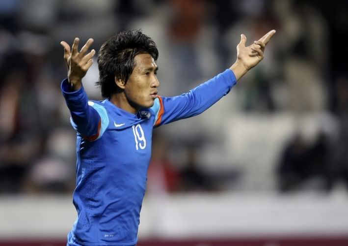 Gouramangi Singh lead the Indian defence in the 2011 AFC Asian Cup