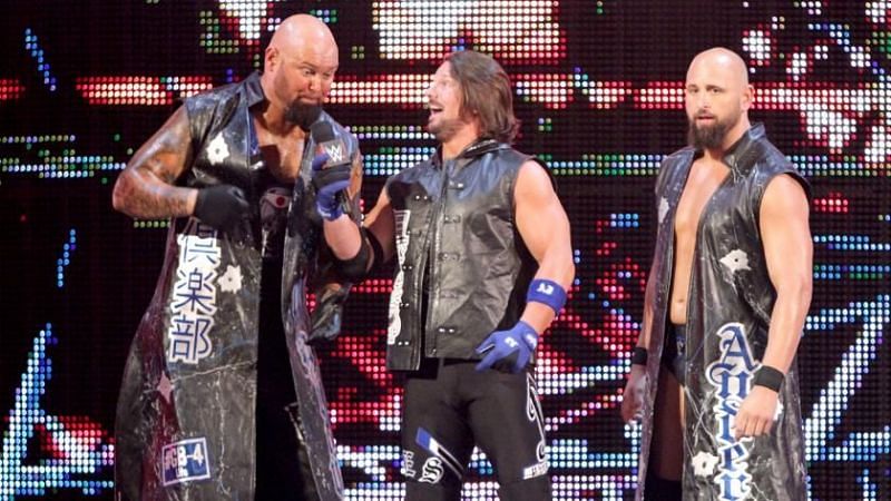 AJ Styles. Luke Gallows and Karl Anderson