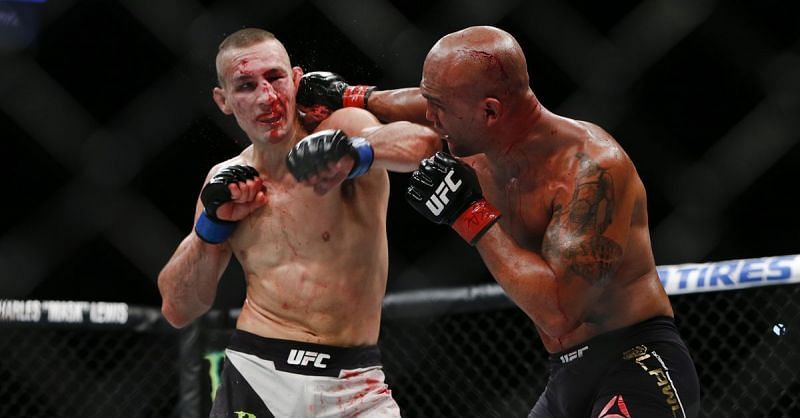 Rory MacDonald and Robbie Lawler unload on one another