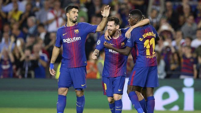 Barcelona has the best trio in La Liga at the moment. (Image: AFP)
