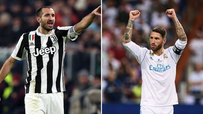 Chiellini (L) and Ramos (R) are captains of their club and country