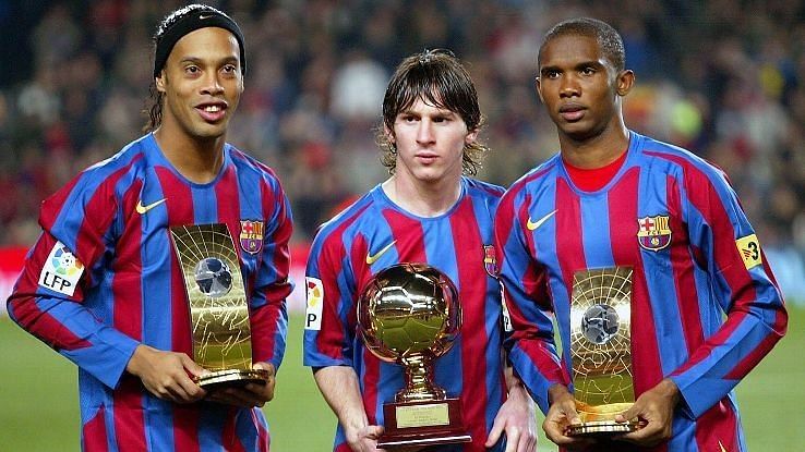 Ronaldinho, Messi, and Eto&#039;o